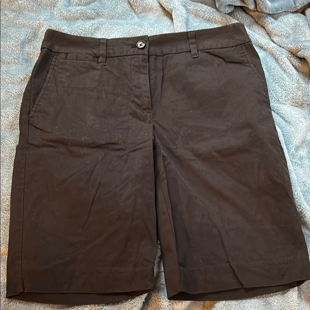 Talbots Black Bermuda Shorts Tailored Fit